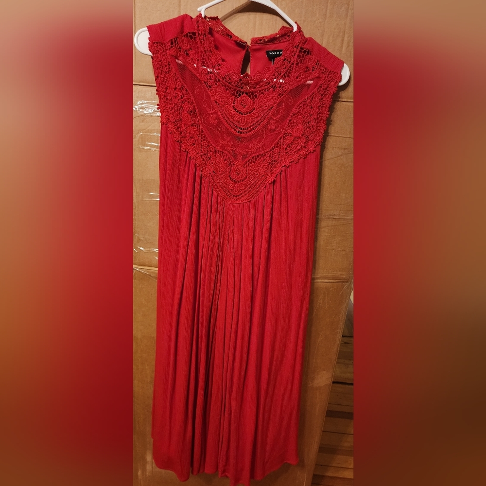 Plus size red dress